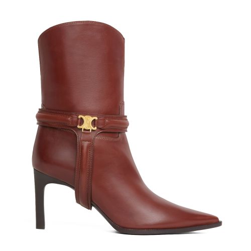 Celine Women's Verneuil Triomphe Harness Low Boot In Calfskin 