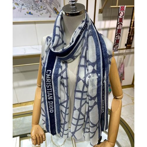 Christian Dior Women's Long Scarf With Cannage Pattern