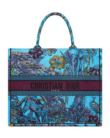 Christian Dior Large Dior Book Tote Blue