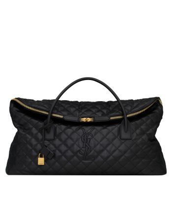 Saint Laurent Es Giant Travel Bag In Quilted Leather Black