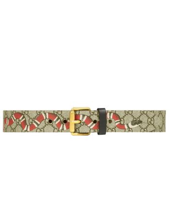 Gucci GG Supreme belt with G buckle Coffee